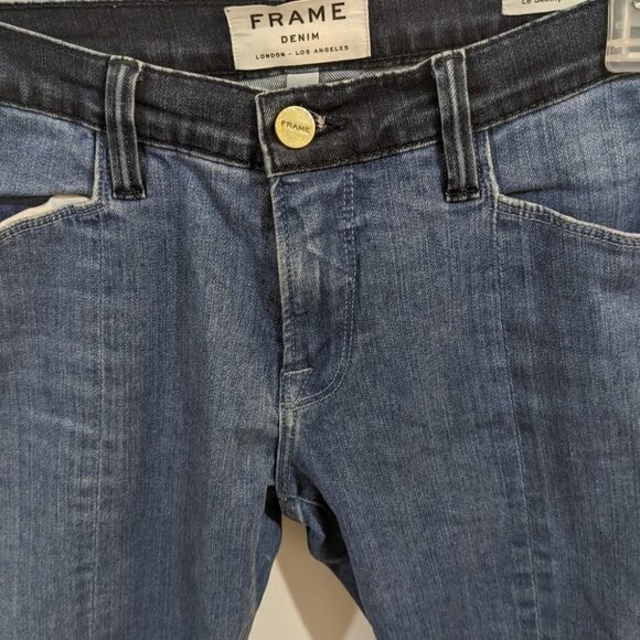Frame Denim | Le Skinny Colorblock Denim Jeans in Hayden - Picture 5 of 8
